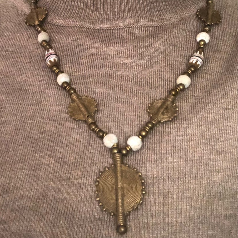 West African trade beads necklace